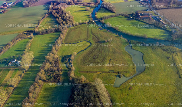 Hamm211200009 | Luftbild, Fluss Lippe Mäander und Lippeaue im Ortsteil Heessen in Hamm, Ruhrgebiet, Nordrhein-Westfalen, Deutschland