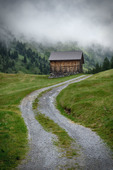 Alm | Langsam ziehen die tief hängenden Wolken durchs Tal und tauchen die Umgebung in eine mystische Atmosphäre. - Realized with Pictrs.com