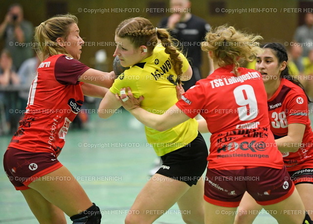 20220507-2462-haba-wei-leihg-HEN-FOTO | 07.05.2022 Saison 2021 2022 Handball Frauen Oberliga Aufstiegsrunde HSG Weiterstadt Braunshardt Worfelden - TSG Leihgestern (23:18) v. li. 51 Olivia Reeh (L) 5 Lisa Scholz (HSG) copyright Foto Peter Henrich - Realized with Pictrs.com