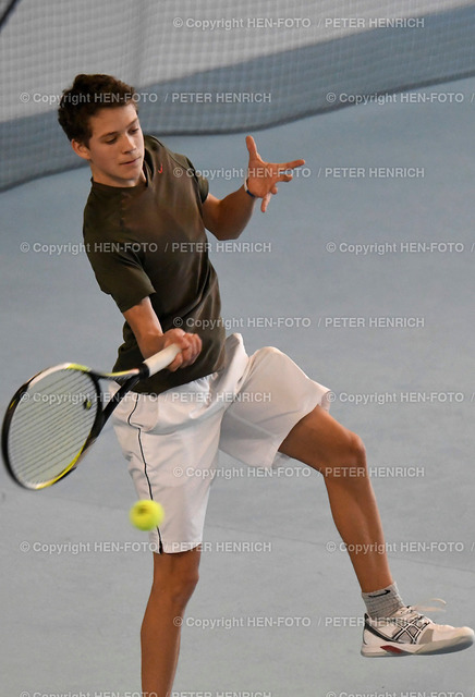 Tennis Bezirksmeisterschaft Jugend 2017 Halle Weiterstadt | Tennis Bezirksmeisterschaft Jugend 20170122 Halle Weiterstadt Finale U16 m Dominic Eidenmüller TC Alsbach - copyright HEN FOTO (Peter Henrich) - Realizzato con Pictrs.com